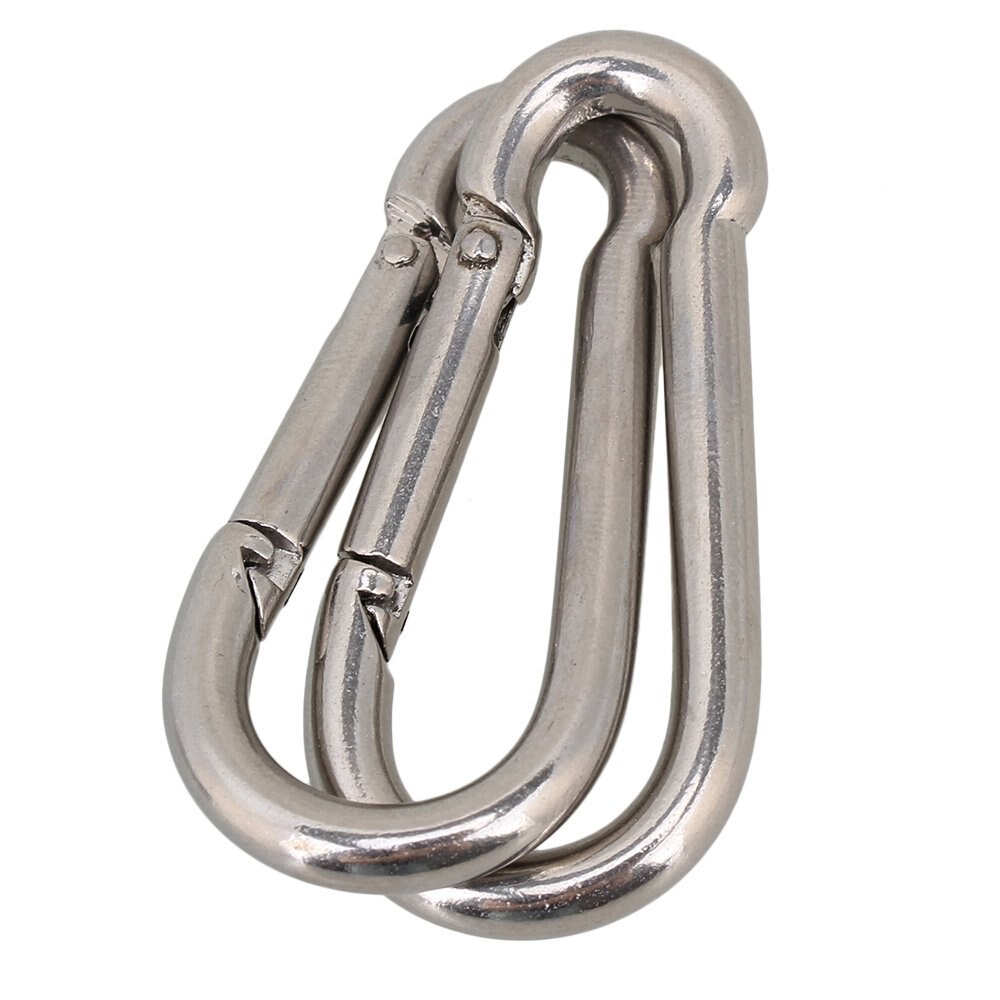 M4/m5/m6/m7/m8 multifunktionel 316 rustfrit stål fjeder snap karabinhage hurtigkobling låsering krogpakke  of 25/10/5 stk