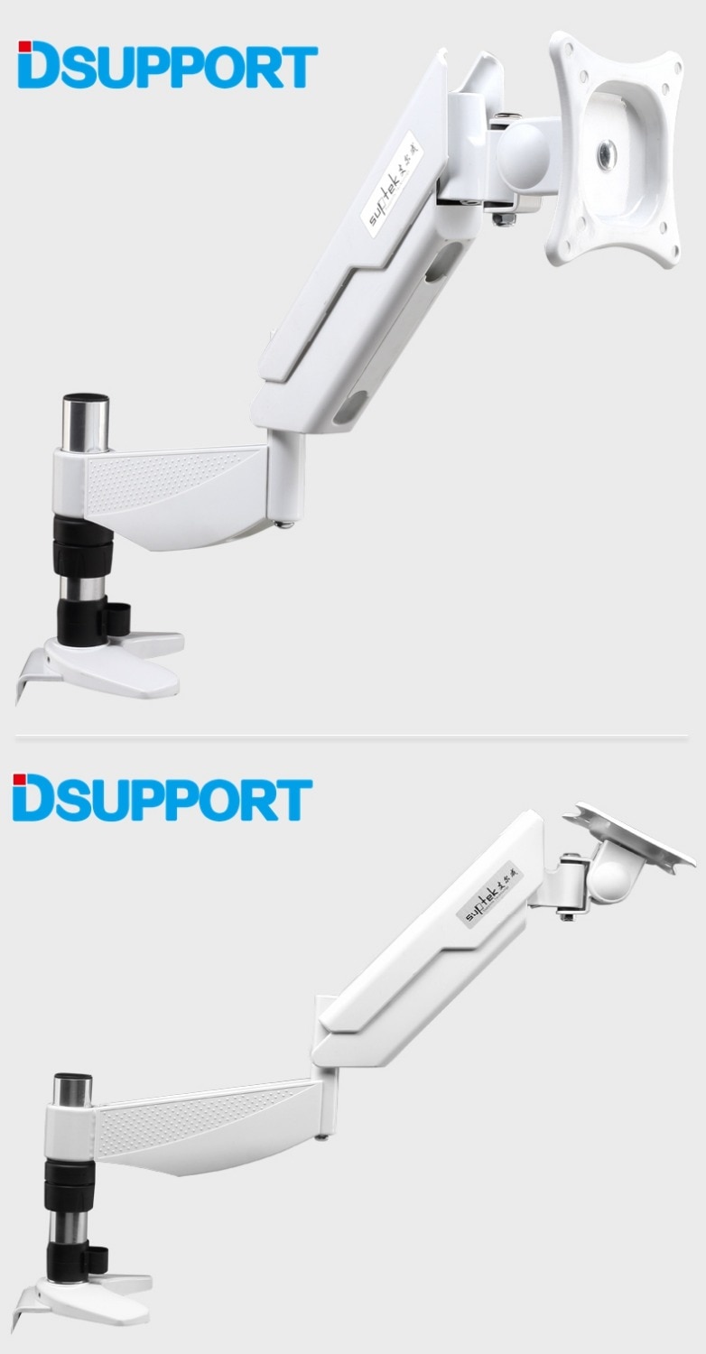 10-27&quot; 360 Degree Full Rotation Display Monitor Holder Desktop Clamping LCD TV Mount Bracket Arm 20~80cm Height MD5211W