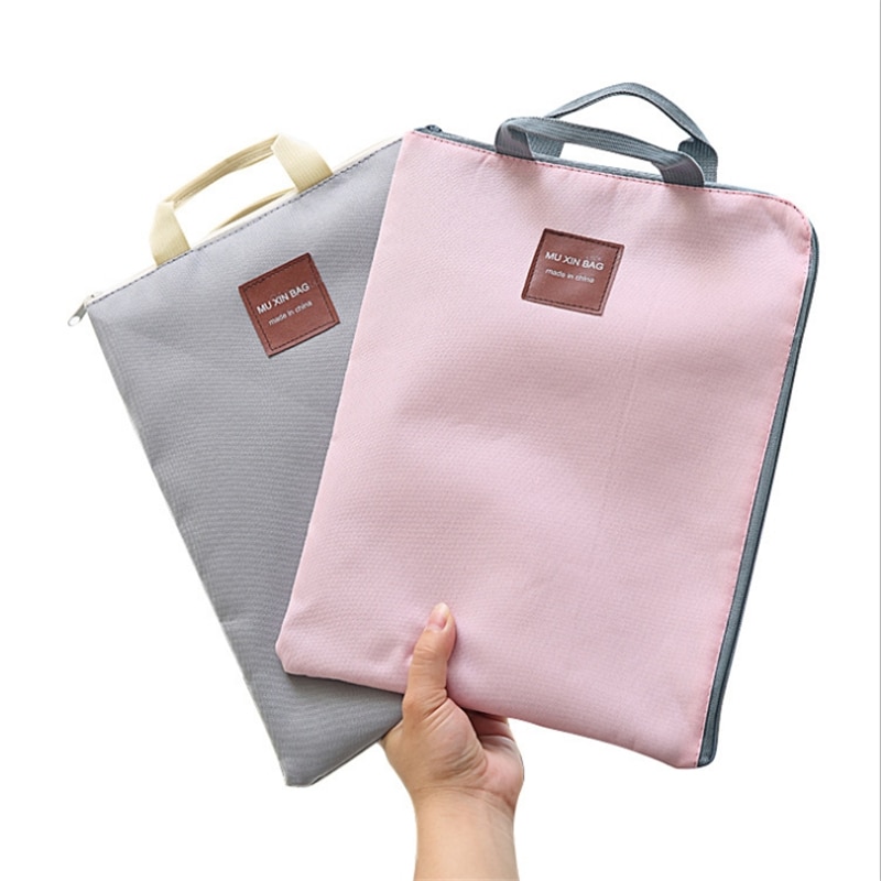 Canvas documententas aktetas laptoptas  a4 dossiertas draagbare ipad pakket rits multifunctionele tas