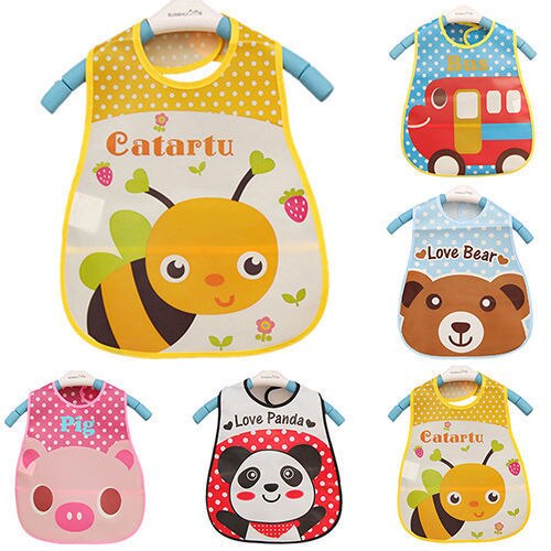 Pudococo schattige babyjongens en meisjes, kinderslabbetjes, waterdichte speekselhanddoek, cartoon slabbetje, voedingsbandana, babyverzorgingstools, slabbetjes met dierenafbeelding