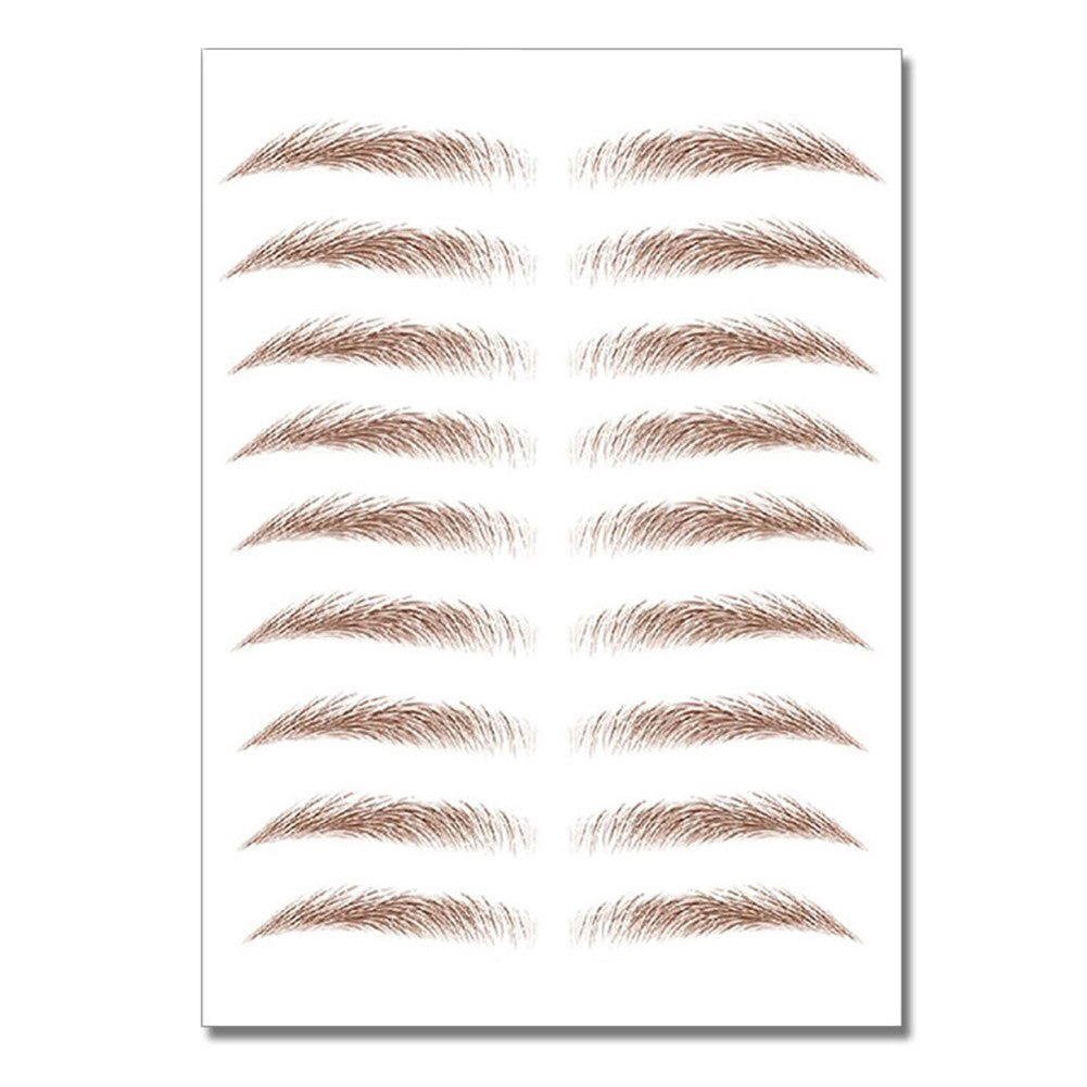 Women Men 6D Eyebrows Sticker Semi-Permanent Water Transfer Brow Makeup Decals Beauty Makeup Eyebrows Sticker: JD05	