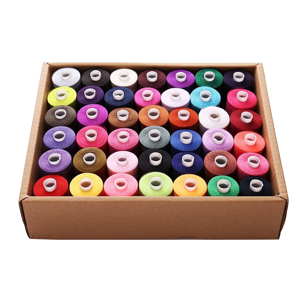 1000 Yards Naaigaren Polyester Soort Handleiding Borduurwerk Set Sterk En Duurzaam Voor Machines Quilten Accessoires Stitch