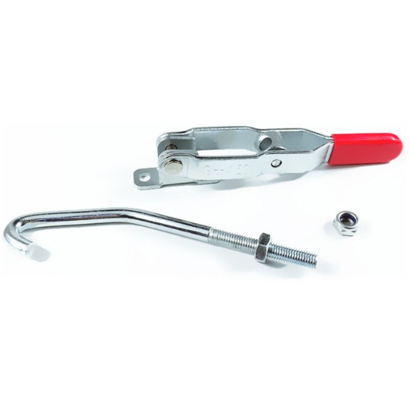 J Hook Type Toggle Clamp 2Pcs 170Kg/375 Lbs Capacity Quick Holding Draw Latch Action Toggle Clamp Pull Hook Type (452)