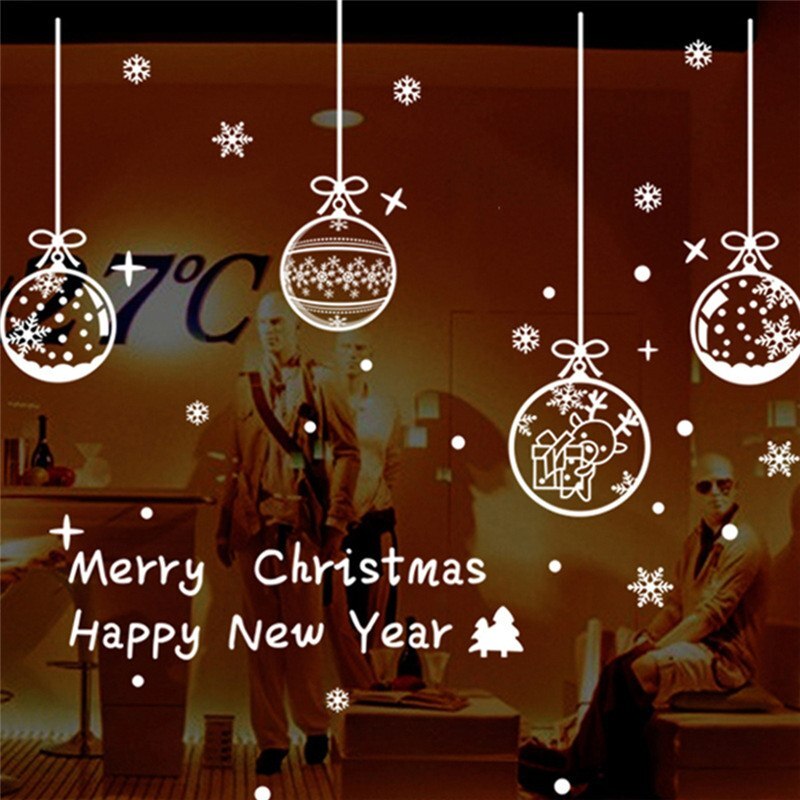 Christmas Window Clings Stickers Decorations, Snowflake Indoor Holiday Glass Windows Decals for Lights