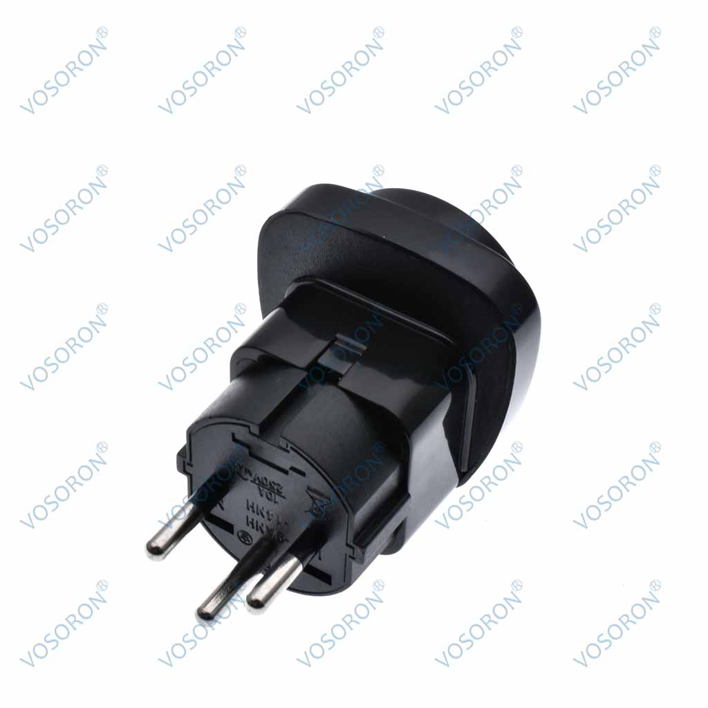 Israel 3Pin Universal Travel adapter,Israel SI-32 zu Weltweit Steckdose, IEC Typ H Reise Adapter: Black