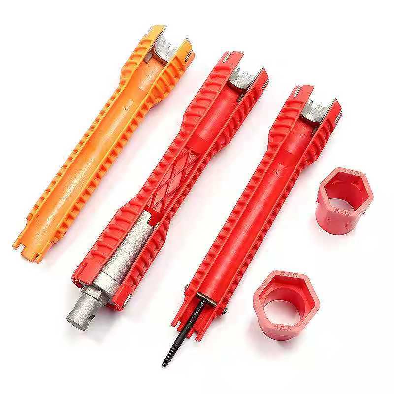Multifunction Faucet and Sink Installer Wrench Set Repair Plumb Tool for Toilet Bowl Bathroom Kitchen Pipe Socket Spanner
