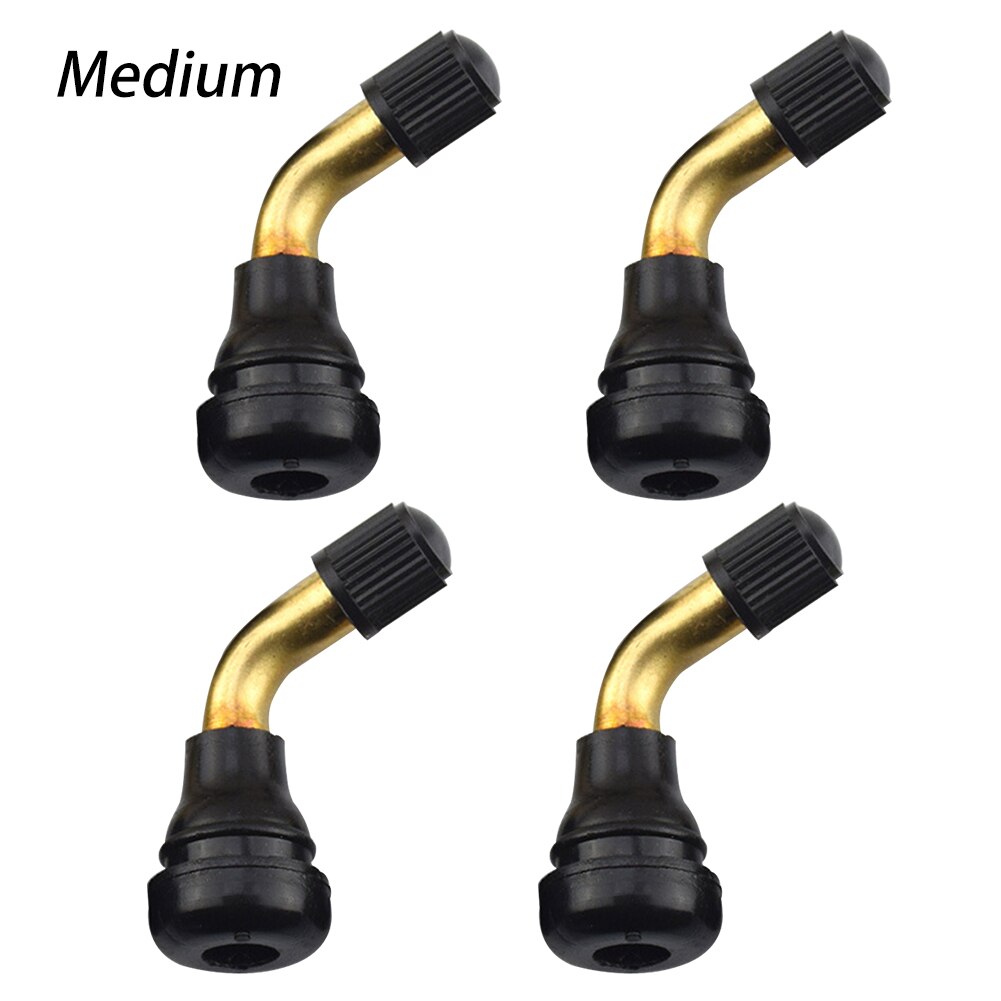 4 Stuks Steel Caps Haakse Rubber Snap-In Brass Band Motorfietsen Band S Stem 90 Graden Electrombiles: M