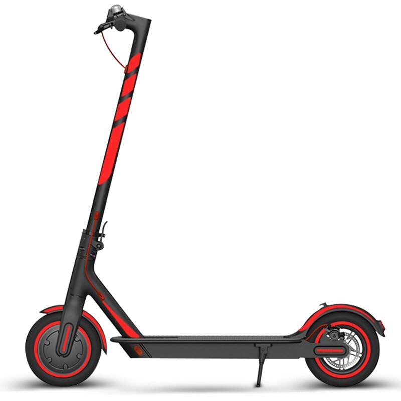 1 set reflektierende aufkleber für roller, komplettes aufkleber-set für xiaomi-serien-kickscooter, faltbare aufkleber: Rot
