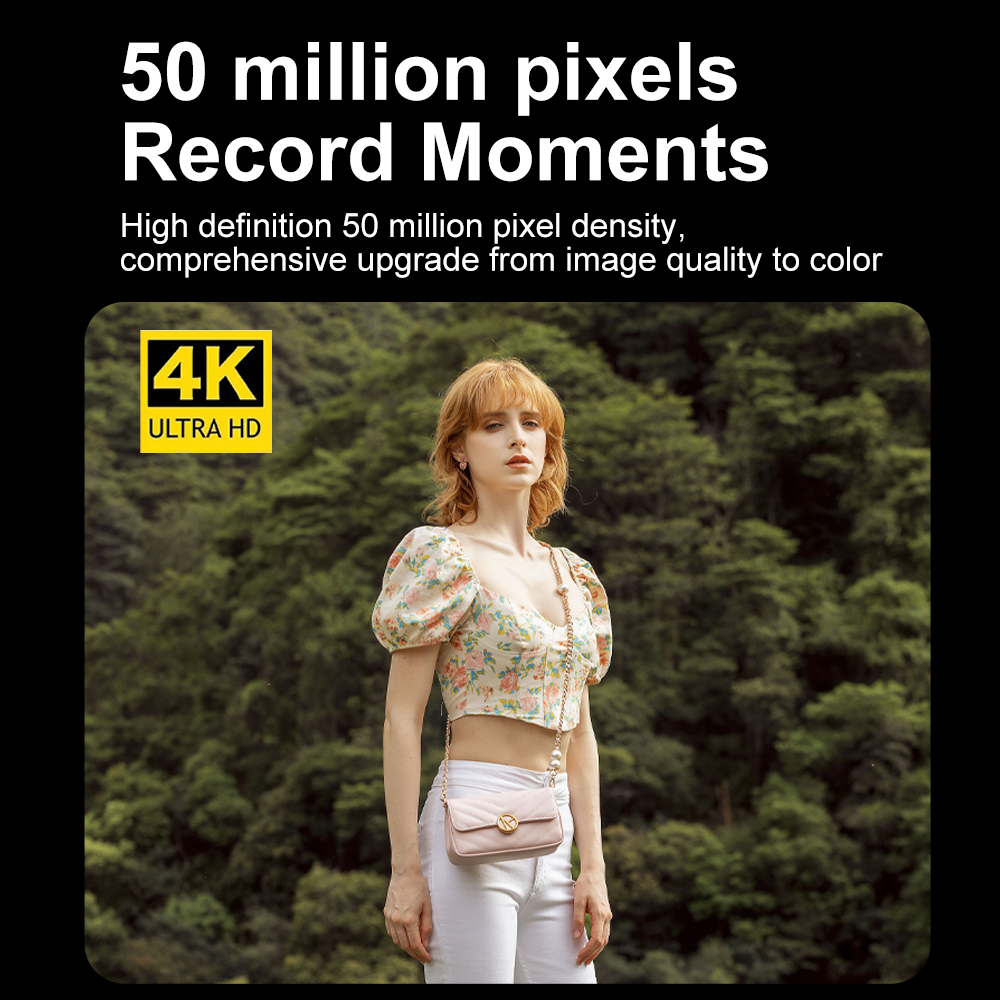 Cámara Digital con enfoque automático, 50MP, FHD, 1080P, cámara para niños, Zoom 16x, cámaras de vídeo Flash integradas, de cumpleaños para adultos y niños