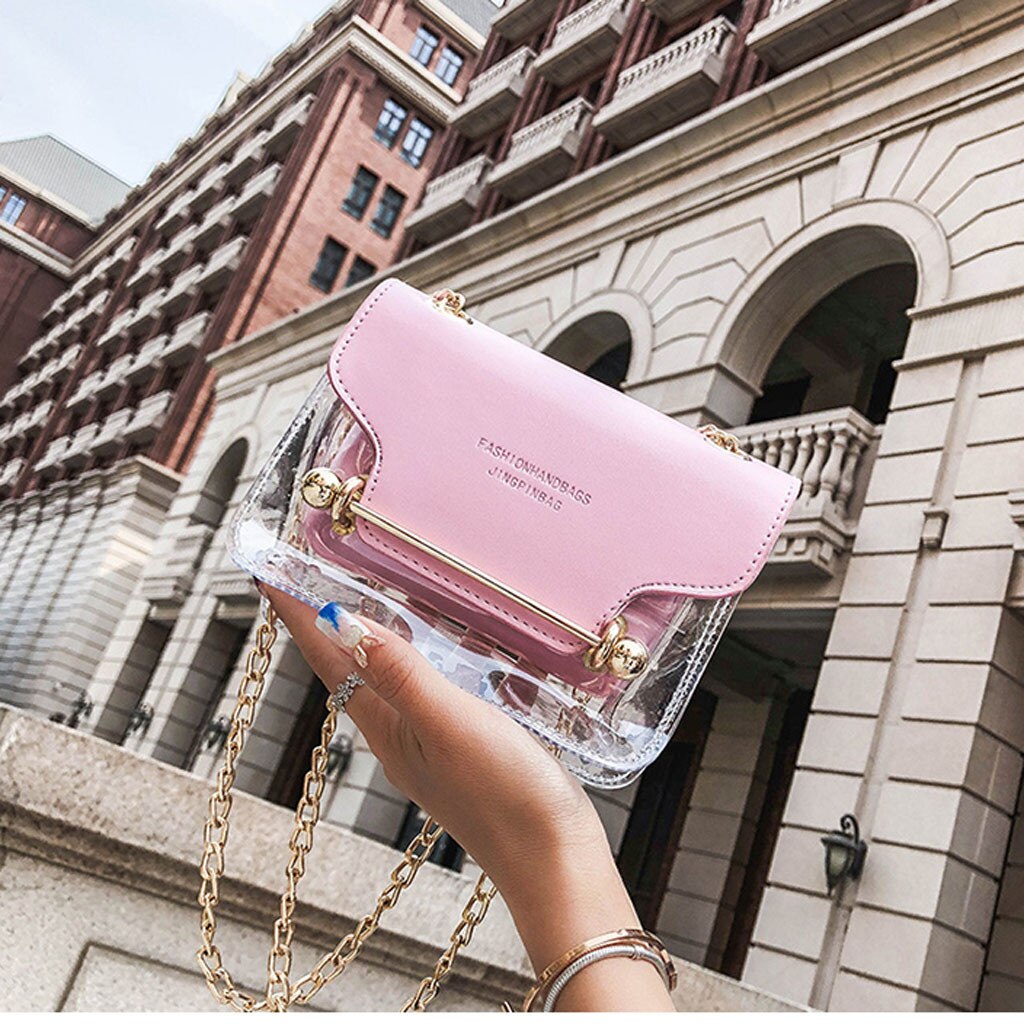 Women Transparent Bag Small Square Package Lady Transparent Square Bag Shoulder Bag Messenger Bag Hand Wallet Mujer #T1G