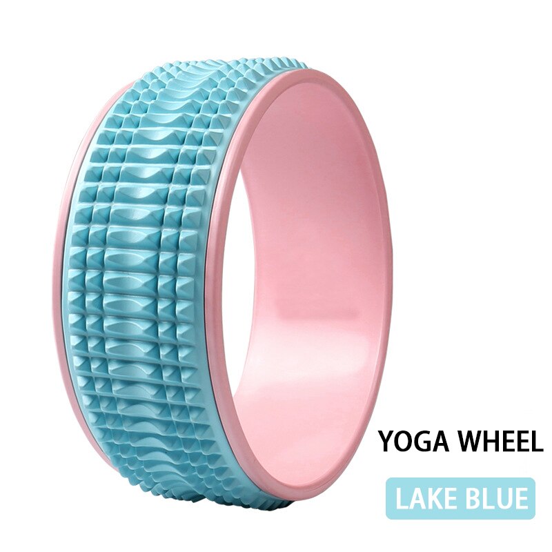 Yoga Wheel Open Back Genuine Pilates Circle Dharma Wheel Backbend Fitness Equipment Yoga Supplies Yoga Wheel Assist: Yoga wheel Lake blue