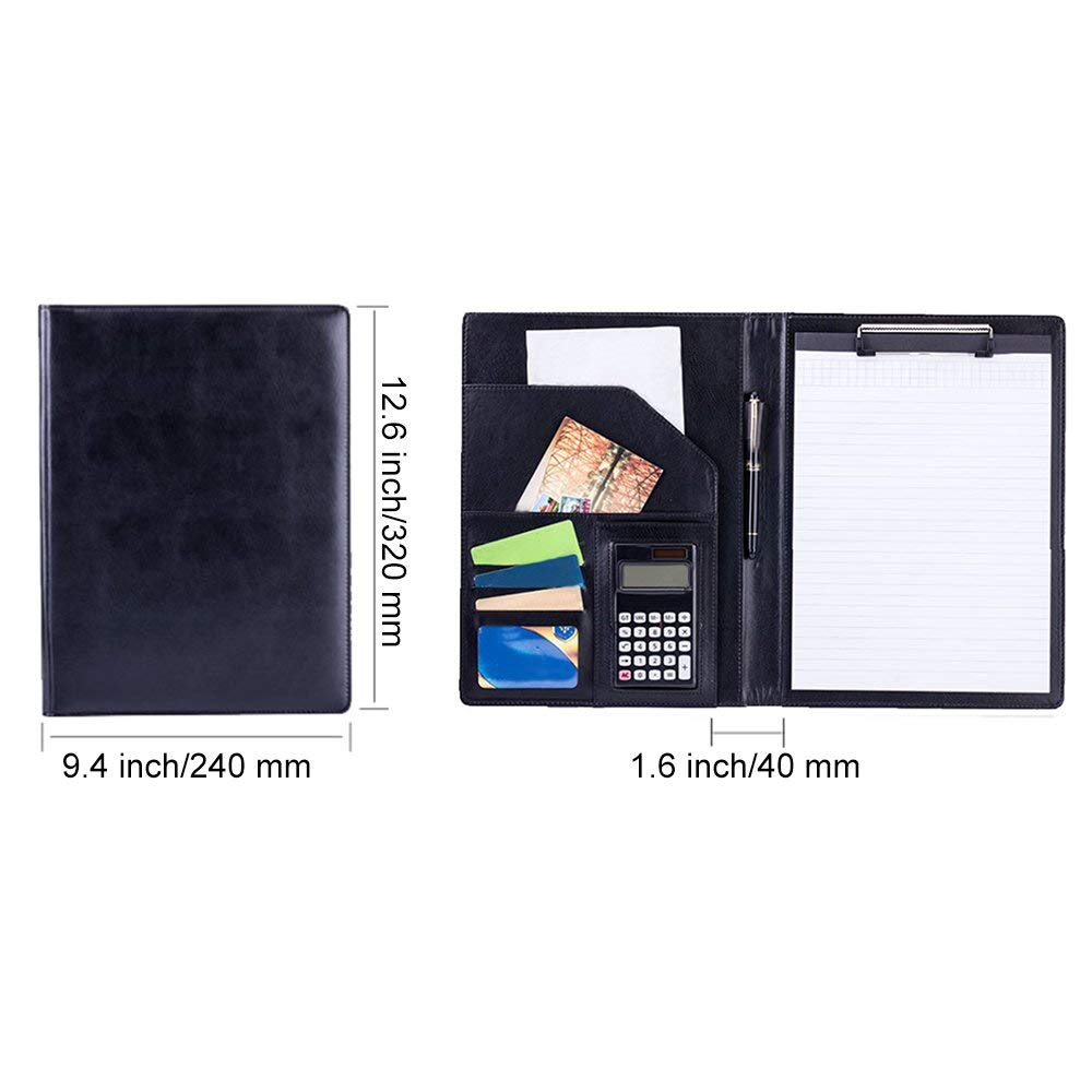 MyLifeUNIT Clipboard Folder Business Conference File Folder Letter Size Clipboard Storage with Refillable Notepads
