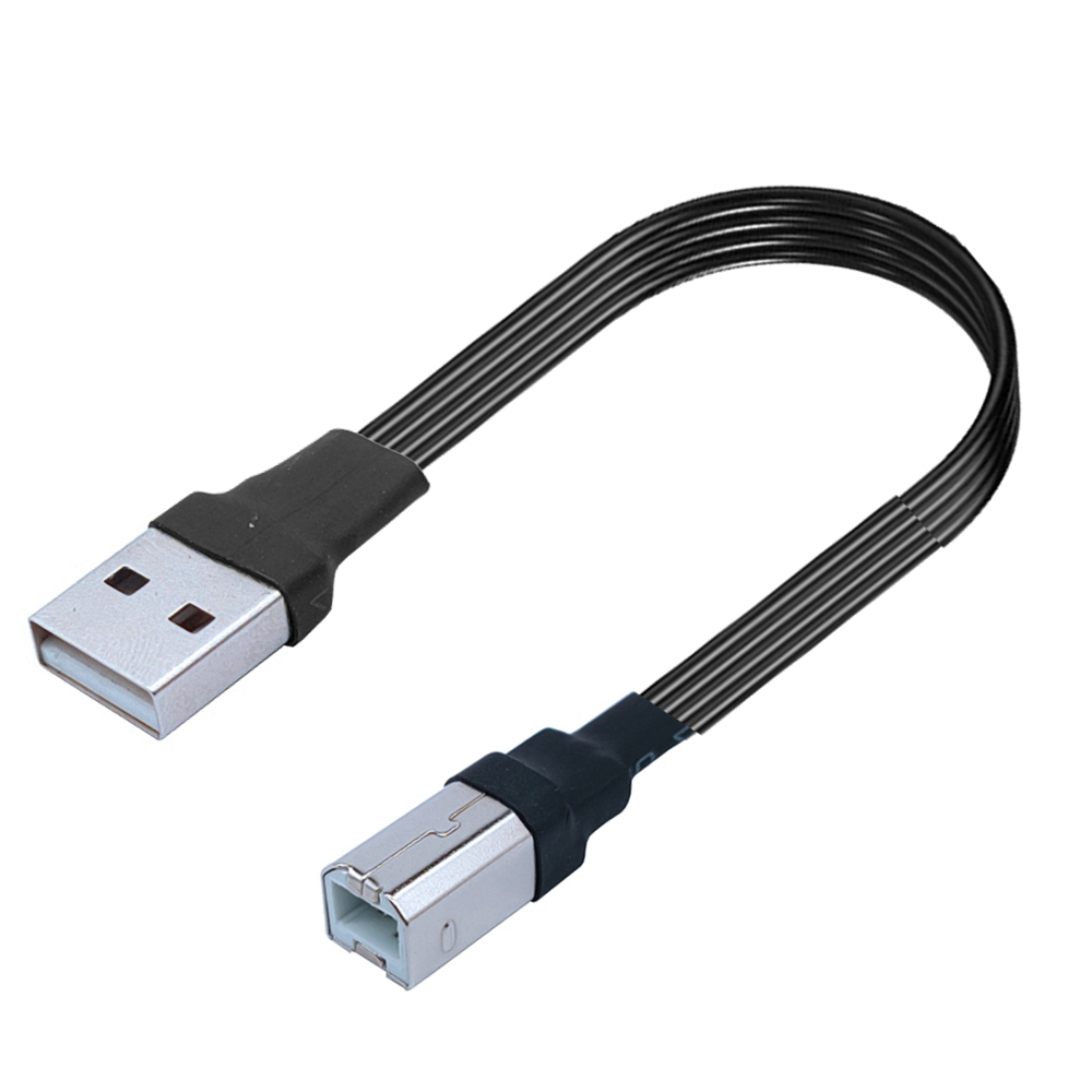 Cable de impresora USB 2,0 de 90 grados, 5CM-3M, tipo A macho a tipo B macho, 10CM, 20CM, 30cm, 50cm, 1m, 2m, 3m