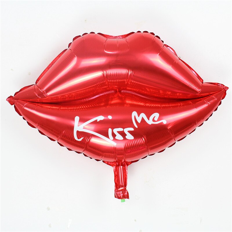 1 kpl isot huulet helium ilmapallot rakkaus globos ruusu punainen huulipallo ystävänpäiväksi suutele minua ilmapallo morsian sulhanen hääsisustus: Punainen 53 x 33cm