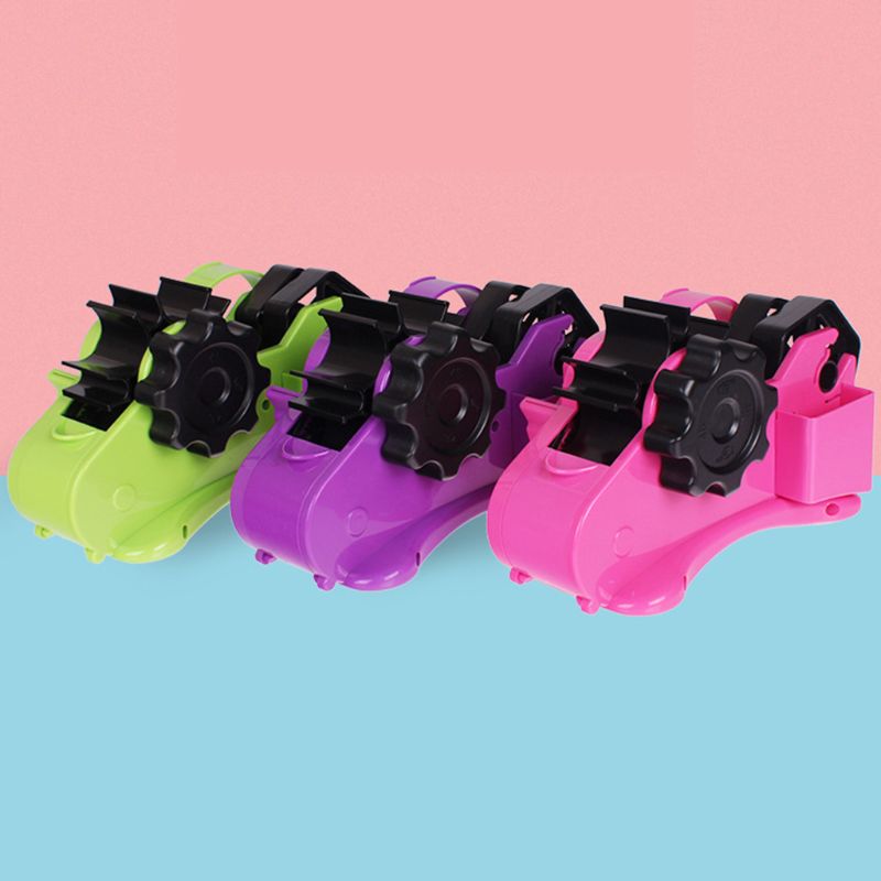 Semi-Auto Tape Dispenser With 35mm Fixed Length Tape Cutter Desktop Office Packing Home Tools