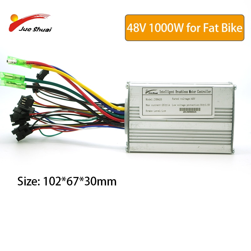 Js 36V 48V Elektrische Fiets Controller Ebike Sensorless Controller 250W 350W 500W 1000W 1500W Controller Sinewave Dc E Bike Motor