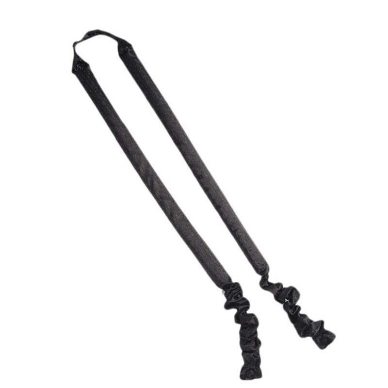 Rulos para el cabello para dormir, varillas flexibles para rizar el cabello, ondulador mágico, sin calor, espiral, flor de pera: Black