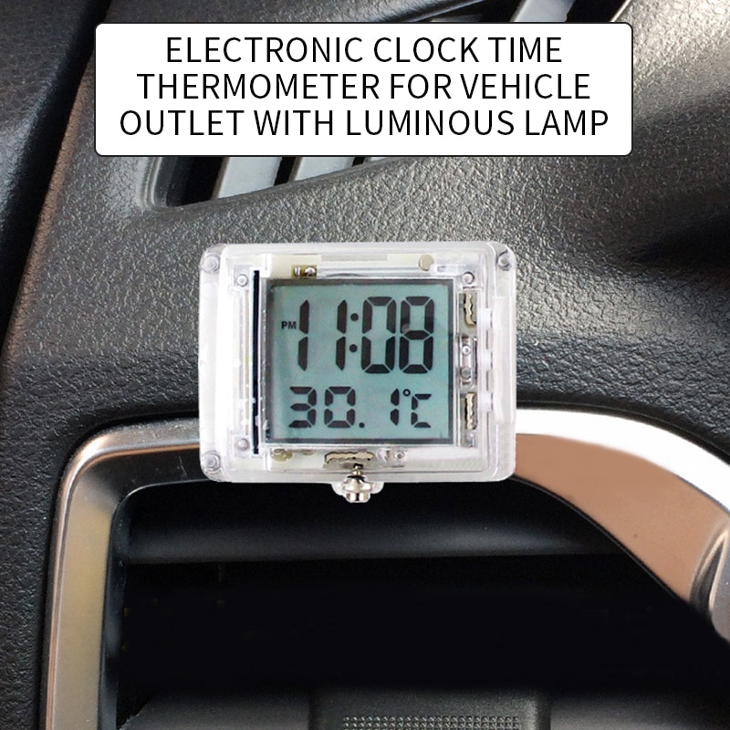 Motorfiets Klok Waterdichte Lichtgevende Klok Thermometer Met Achtergrondverlichting Tijd En Temperatuur Display