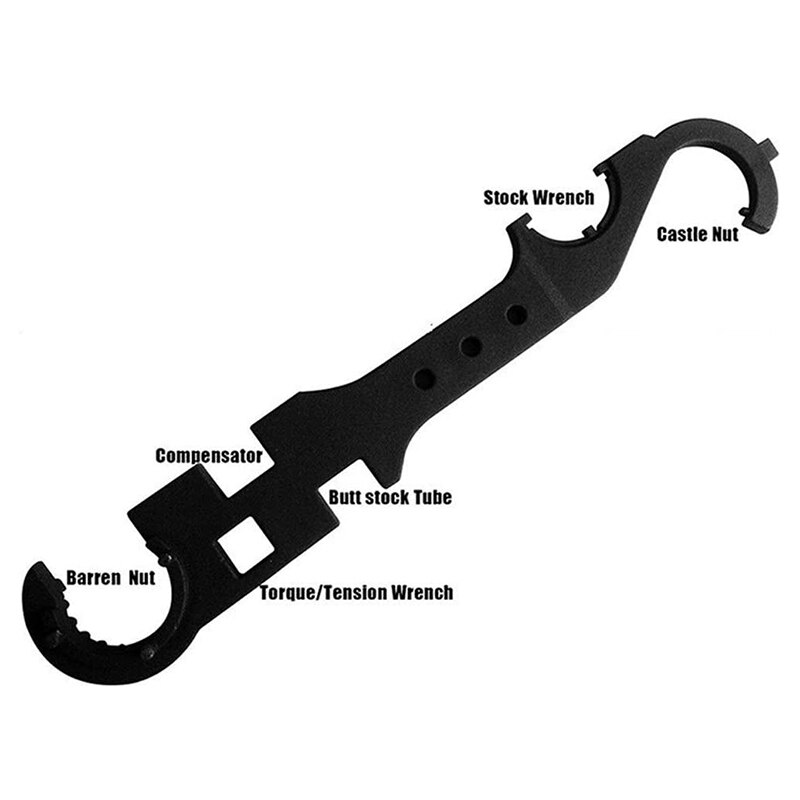 Multi-Function Tool for Disassembly and Installation Steel Black Multi-Function Wrench Outdoor Field