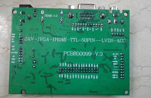 Universal HDMI VGA 2AV 50PIN TTL LVDS Placa de controlador módulo Monitor Kit para Raspberry PI LCD AT070TN92 tn90 94 Panel