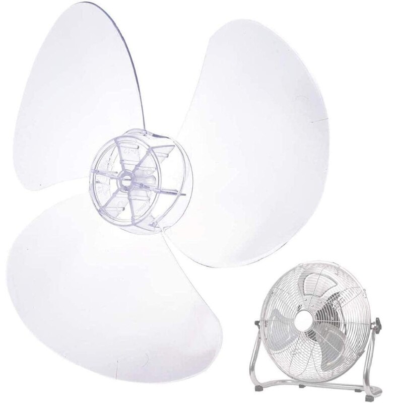 3 Leaves Clear Plastic Fan Blade Replacement for 12 Inch Pedestal Fan Stand Fan Table Fan Accessories