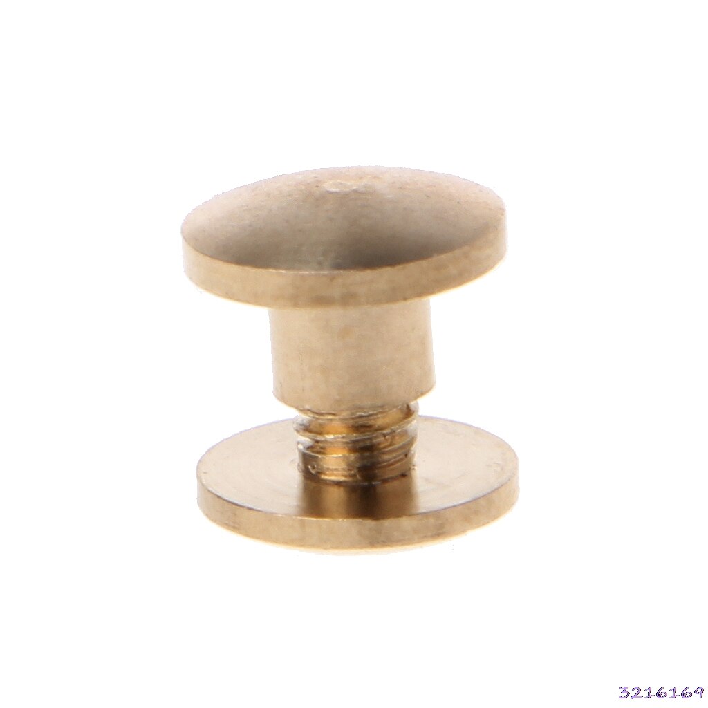 10 Pairs Brass Chicago Screws Posts Belt Button for Leather Bookbinding Crafts