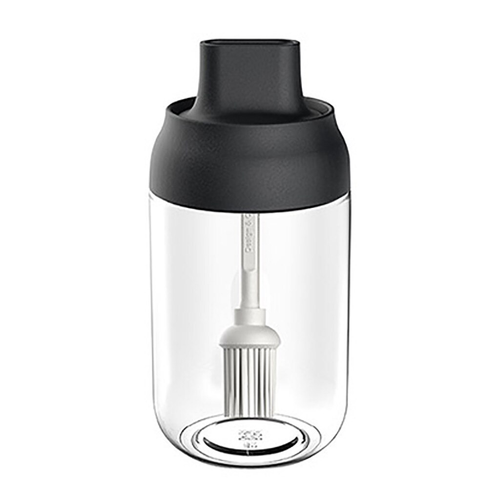 Tarros de condimentos, pincel de aceite, depósito de vidrio para condimentos, Kit de especias de cocina, botellas, pimienta, cuchara para miel, contenedor de almacenamiento de alimentos # T5P: C