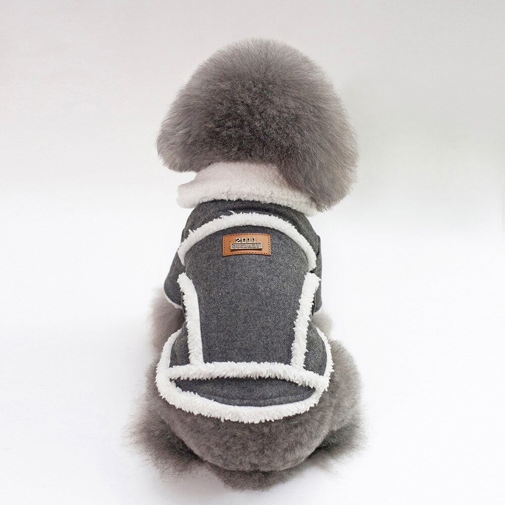 Chaqueta nórdica gruesa y cálida para perro, abrigo de dos patas para cachorro, ropa de algodón para perros pequeños y medianos, ropa de para invierno
