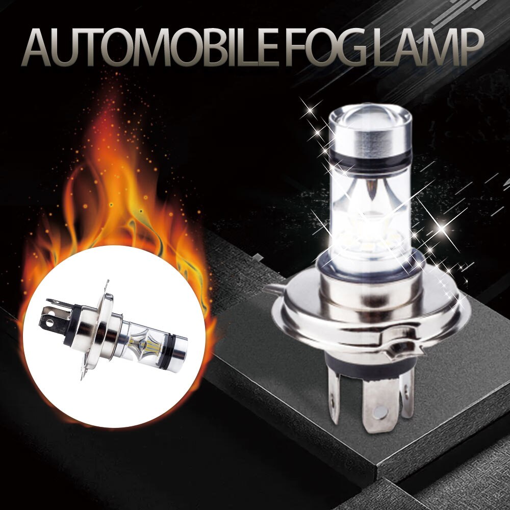 2 stücke Auto LED H4 100W Super Helle Nebel Licht Fahren Lichter Lampe 20SMD Automobil Motorrad Scheinwerfer Auto Zubehör