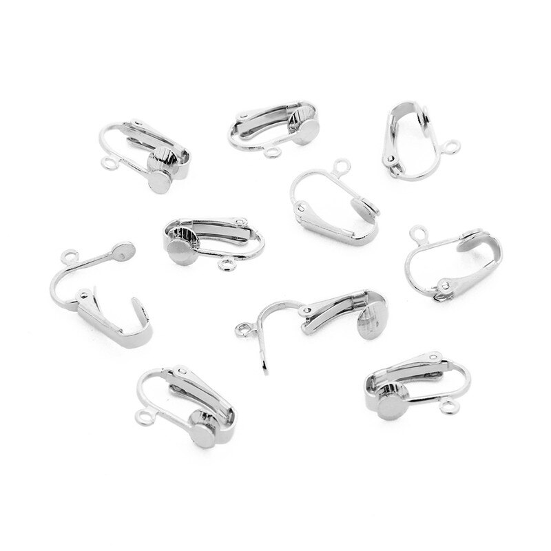 LOULEUR 20pcs 13.5*16.5mm No Pierced Non-piercing Earcuff Ear U Shape Clip-on Clip Earrings For Women Jewelry: steel