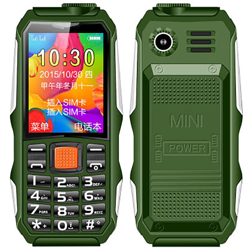 Super Standby Dual Card Drie Anti-Aging Man Machine Blijvende Batterij Dual Card Dual Wachten Grote Sleutel Groot Lettertype voice Broadcast: Bundle 1 / green