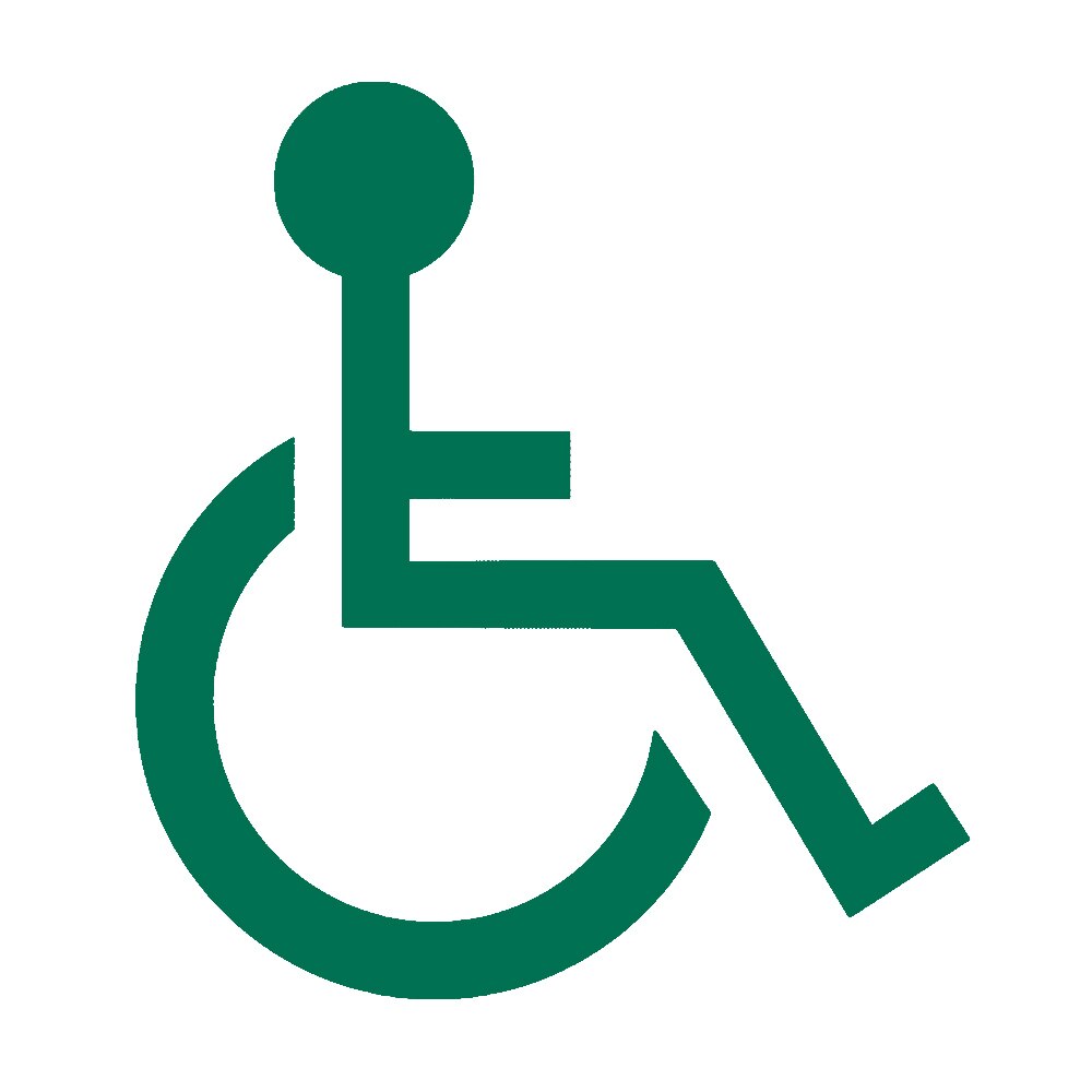 Handicap Symbol Stickers Car Decals Disability Sign For Cars PET Self Adhesive concise: Green
