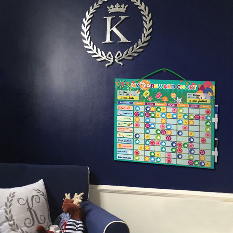 Magnetic Reward Behavior Chores Chart Board Educational Table Calendar Kids Toy