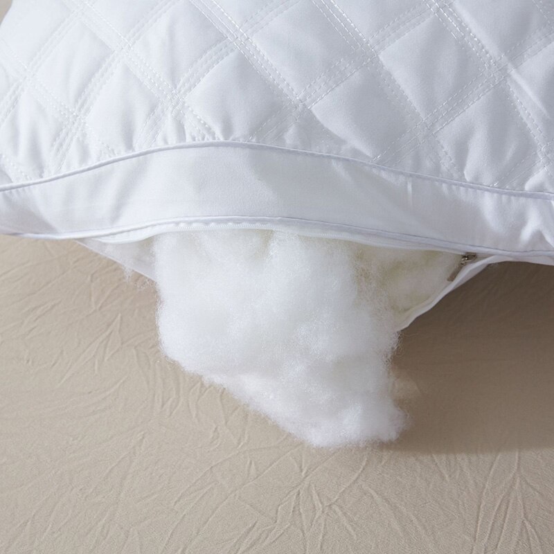 Witte Zachte Veer Stof Kussen Slaap Kussen Super Stretch Nekkussen Voor Slapen Hotel Standaard En Thuis Leveringen Bed Kussen