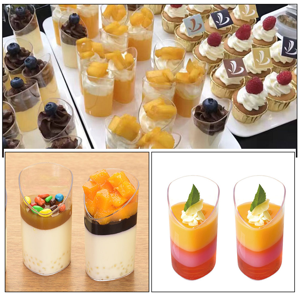 20pcs Chic Yogurt Dessert Cups Fruit Cups Storage Cups Kitchen Gadgets (White)