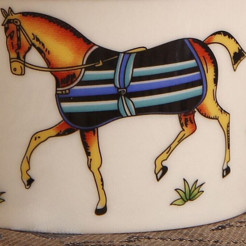 European style British ceramic bone china tea set coffee set retro color painting single cup and saucer afternoon tea set