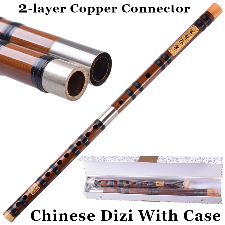 Traditionele Chinese Bamboefluit Dizi Professionele Wind Muziekinstrumenten Dwarse Bambu Flauta C/D/E/F/G Sleutel met Case