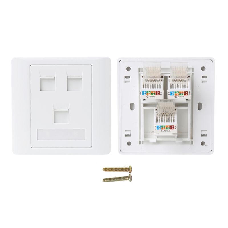 86 Type Computer Aansluitpaneel CAT5E Netwerk Module RJ45 Kabel Interface Outlet 1to 6 Poort