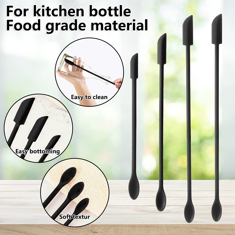 1/3/4Pcs Mini Silicone Spatula For Thin Jar Honey Makeup Butter Cake Spatula Double Head Spoon Spatula Set Kitchen Accessories