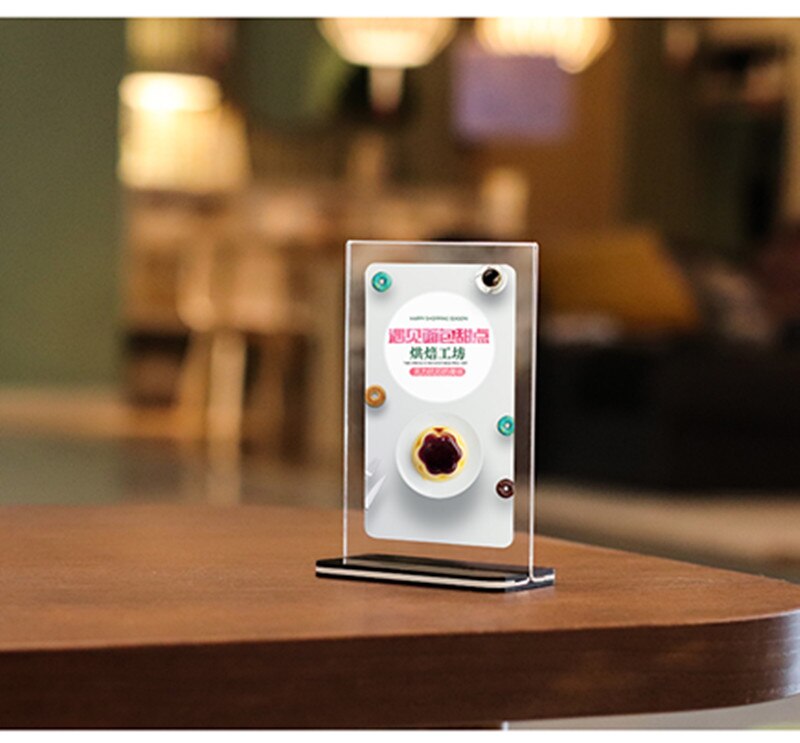 A6 Clear Plastic Acrylic Table Menu Stand, Card Display, Upright Ad Photo Frame Acrylic Sign Holder: Vertical