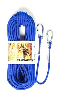 Camnal 12mm udendørs klatring sikkerhed reb klatring reb livreddende reb flydende reb ekstra 10 meter /730g: Blå