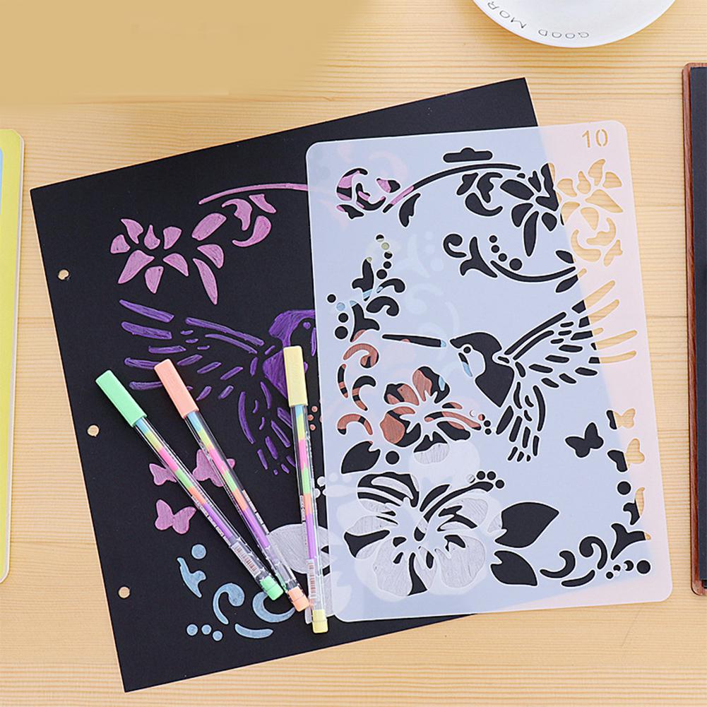 Kant Thema Hollow Heerser Stencils Voor Diy Scrapbooking Plastic Tekening Gereedschappen Fotoalbum Journal Schilderen Template R20