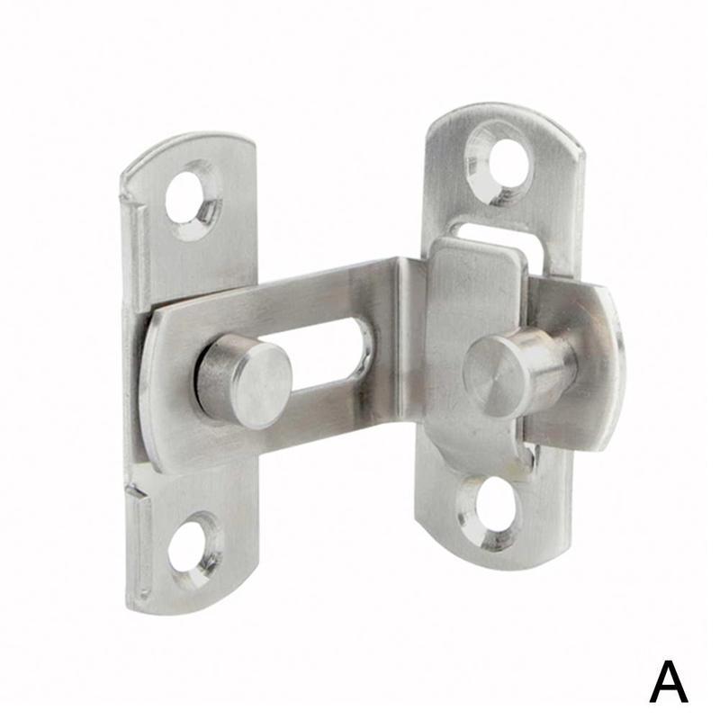 1pc Window Latch Stainless Steel Bolt Door Button Door Sliding Door Degree Lock Anti-theft Door Latch Buckle Lock 90 Buckle J6S1: A