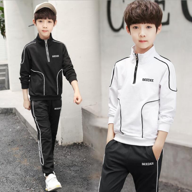 Boys' spring wear suit 8 medium and large children old children 3-13 years old spring and autumn sports tide clothes