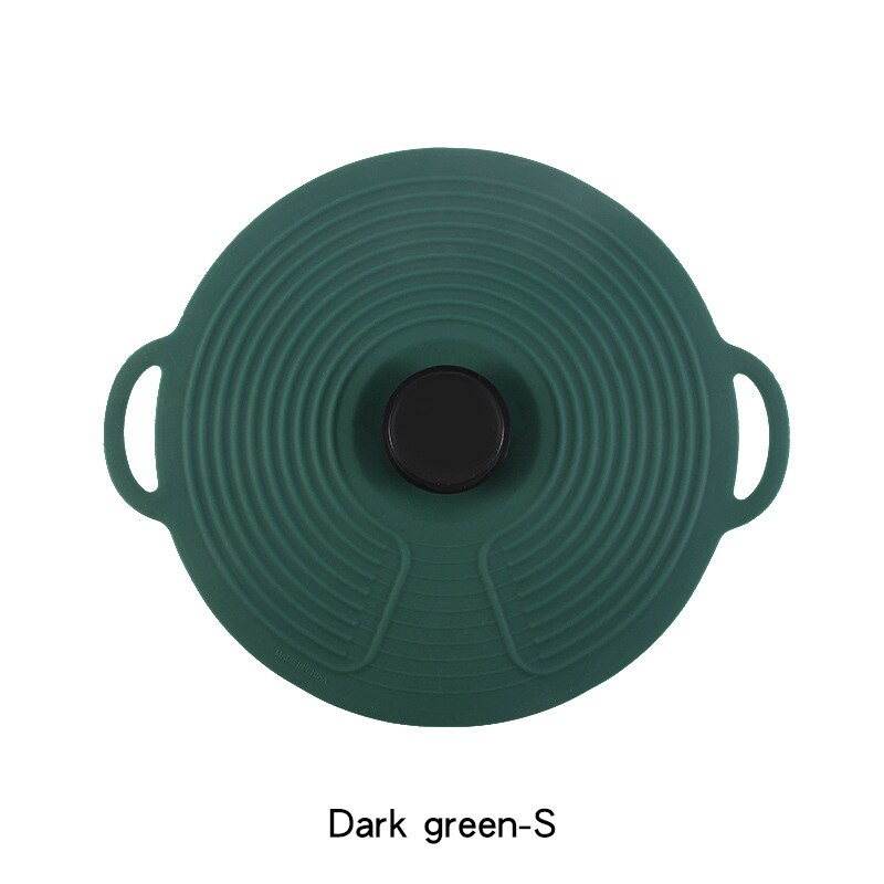 Reusable Self Sealing Lid Silicone Stretch Lids Universal Lid Silicone Bowl Pot Lid Silicone Cover Pan Cooking Food Fresh Cover: Dark green-S