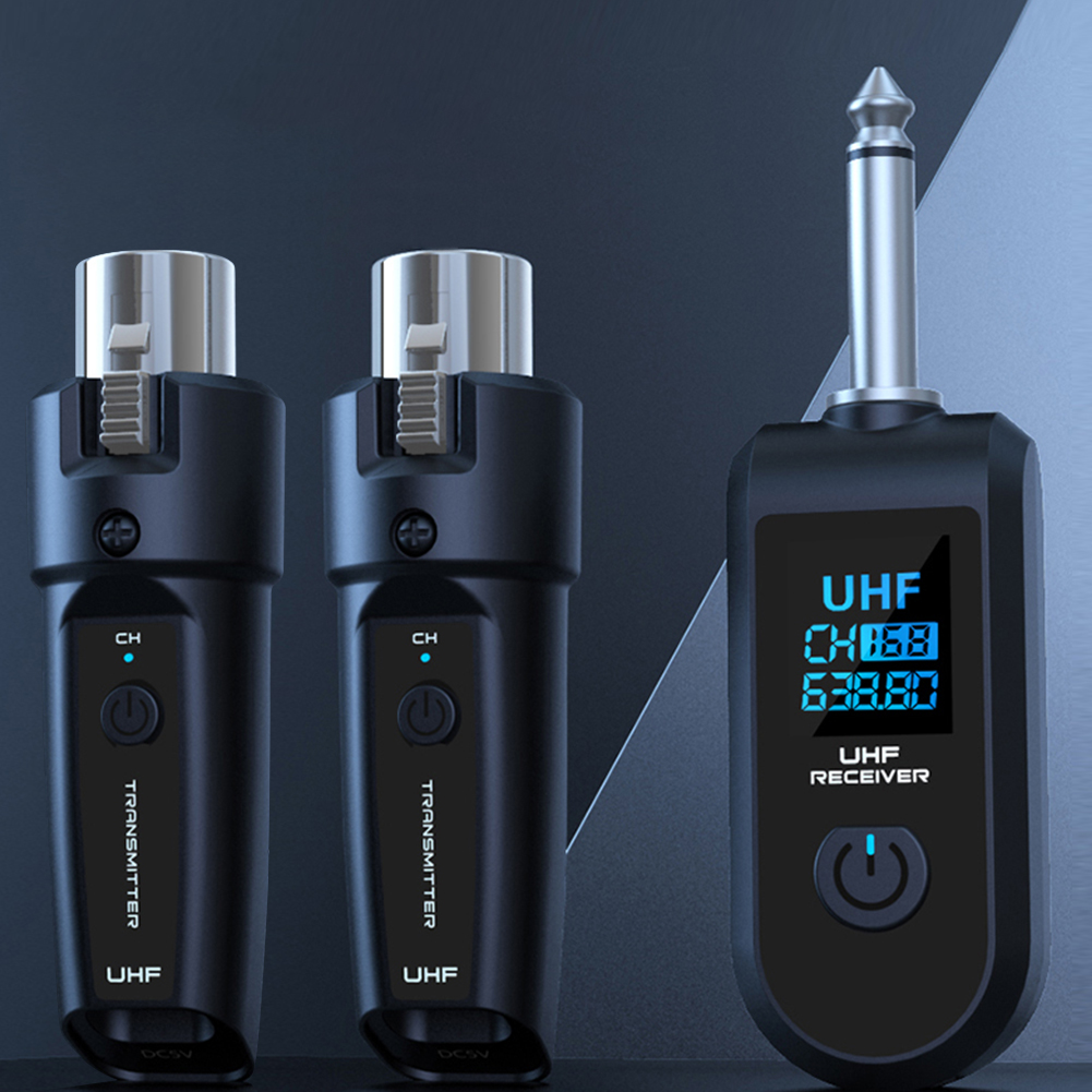 Wireless Microphone Converter Rechargeable Microphones Wired To Wireless System for Audio Mixer Dynamic Mic Electric Guitar Bass