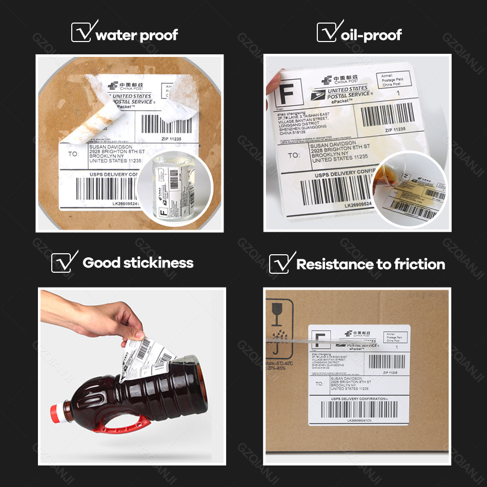 4x6 Thermal Label Printer Roll Paper 100x150mm / 100x100mm Fold Labels Stand for 4inch Logistic Package Label Printer