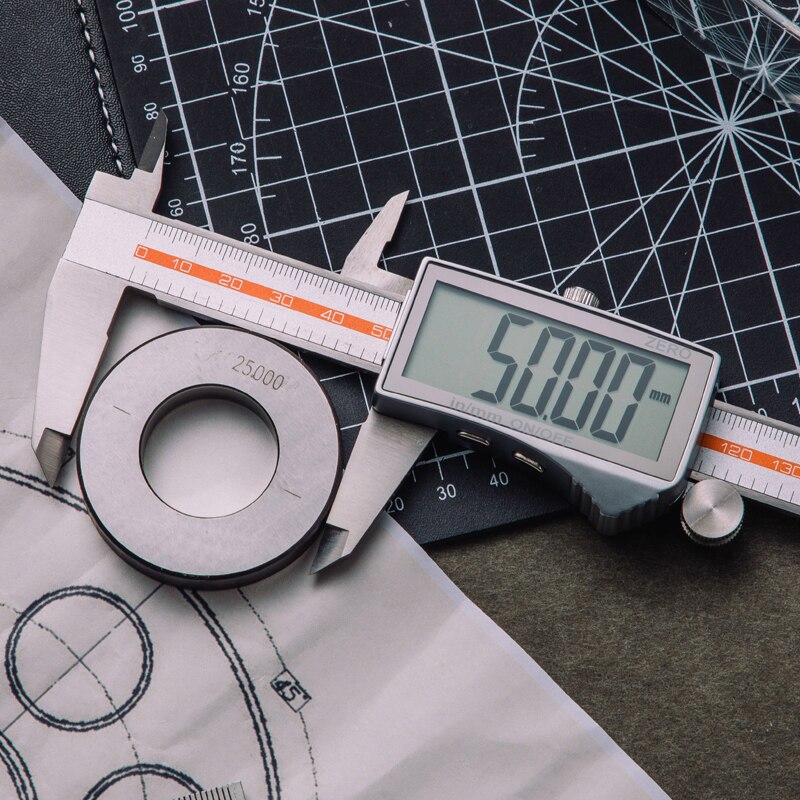 Digital Caliper Electronic Vernier Caliper Digital Calibre Gauge Measuring Tool Ruler Measure Stainless Steel Depth 150mm 200mm