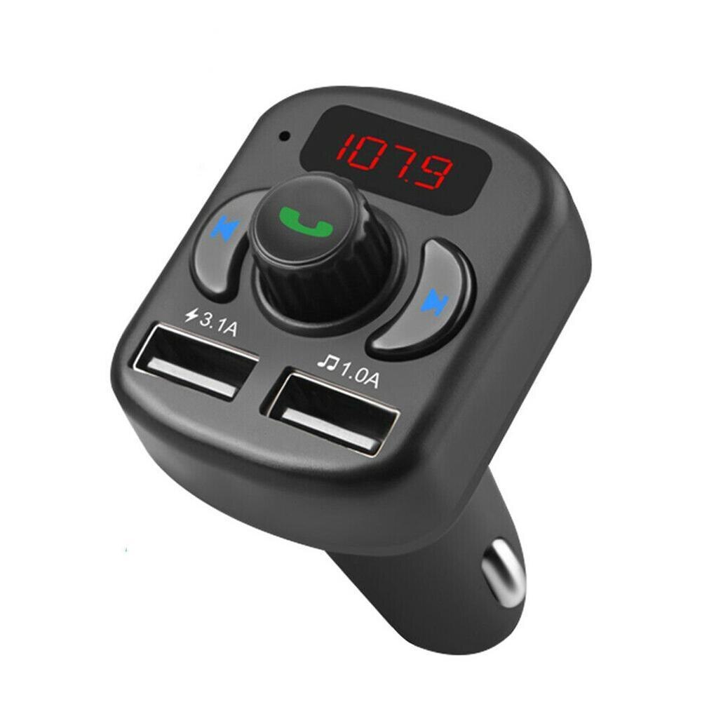FM Transmitter Aux Modulator Bluetooth 5.1 Handsfree Dual USB MP3 Car with Car Player Audio Charger 3.1A Car Kit Quick Char B5B8