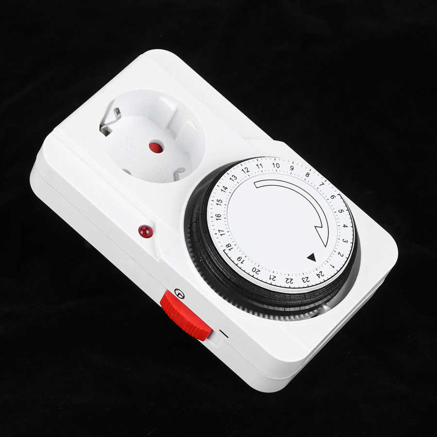Programmable Timer Socket Weekly Programmable Indoor Mechanical 24 Hour Plug-In Outlet Timer EU/US/UK Plug